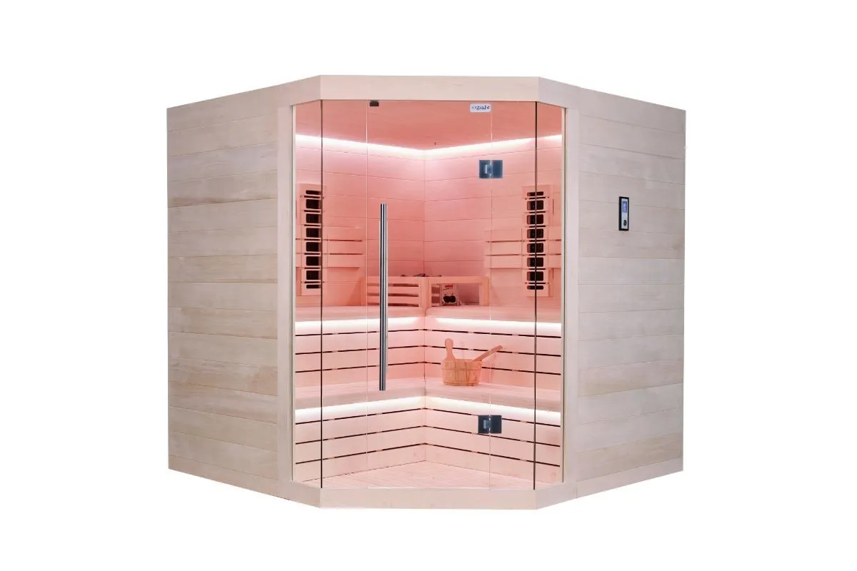 kombinirana sauna – 214 x 214 x 210 cm – elite – aspen - slika 2