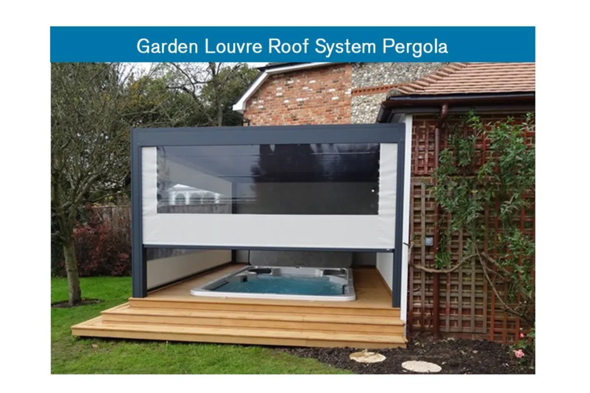 bioklimatska pergola gazebo za spa masažni bazen 3 x 4 m - slika 30