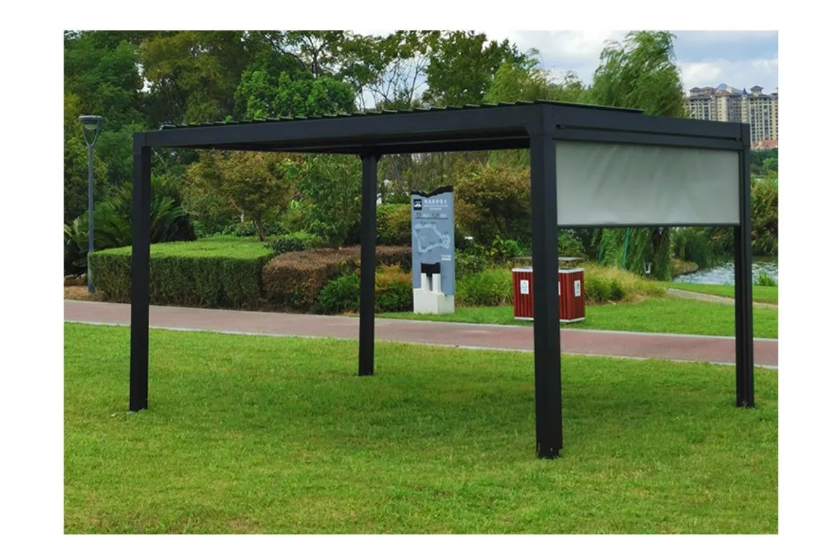 bioklimatska pergola gazebo za spa masažni bazen 3 x 4 m - slika 18