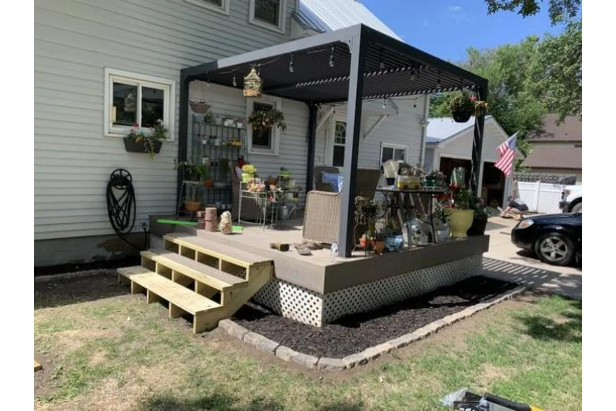 bioklimatska pergola gazebo za spa masažni bazen 3 x 4 m - slika 21