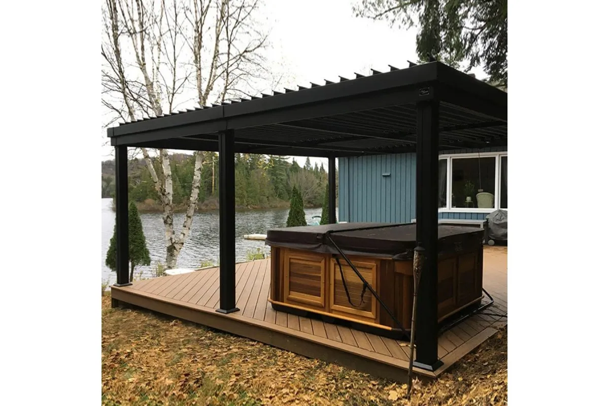 bioklimatska pergola gazebo za spa masažni bazen 3 x 4 m - slika 23