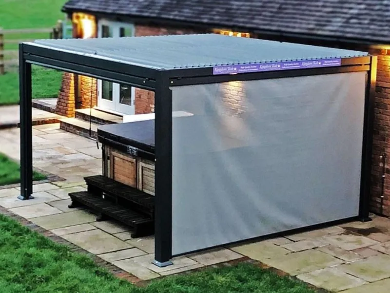 bioklimatska pergola gazebo za spa masažni bazen 3 x 4 m - slika 2