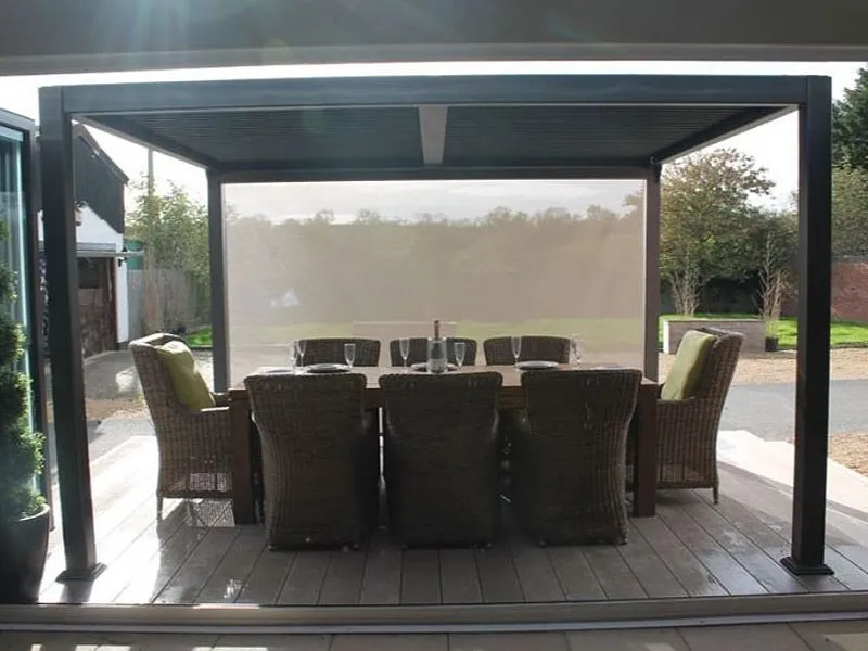 bioklimatska pergola gazebo za spa masažni bazen 3 x 3 m - slika 4
