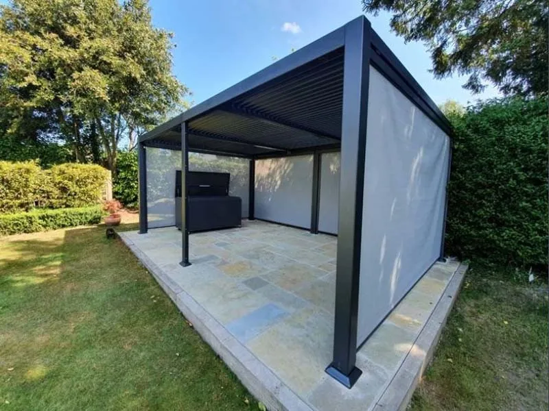 bioklimatska pergola gazebo za spa masažni bazen 3 x 4 m - slika 8