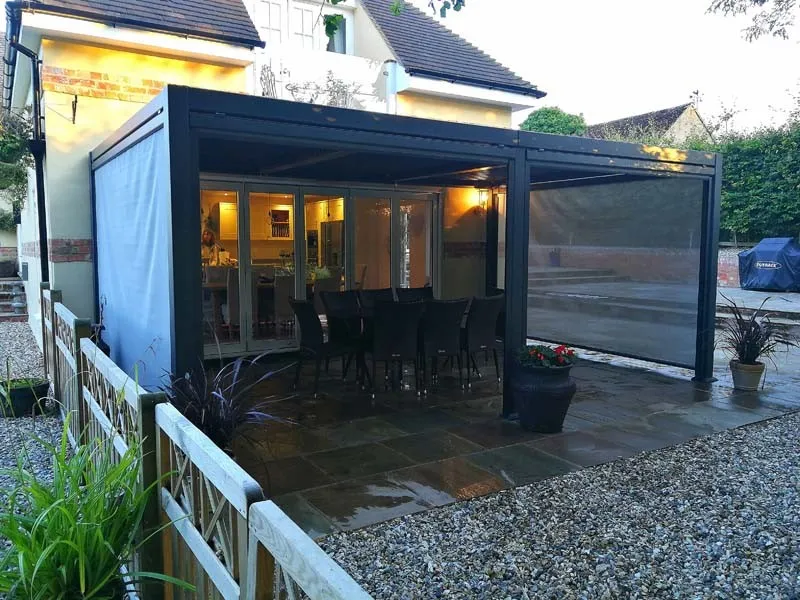 bioklimatska pergola gazebo za spa masažni bazen 3 x 3 m - slika 7