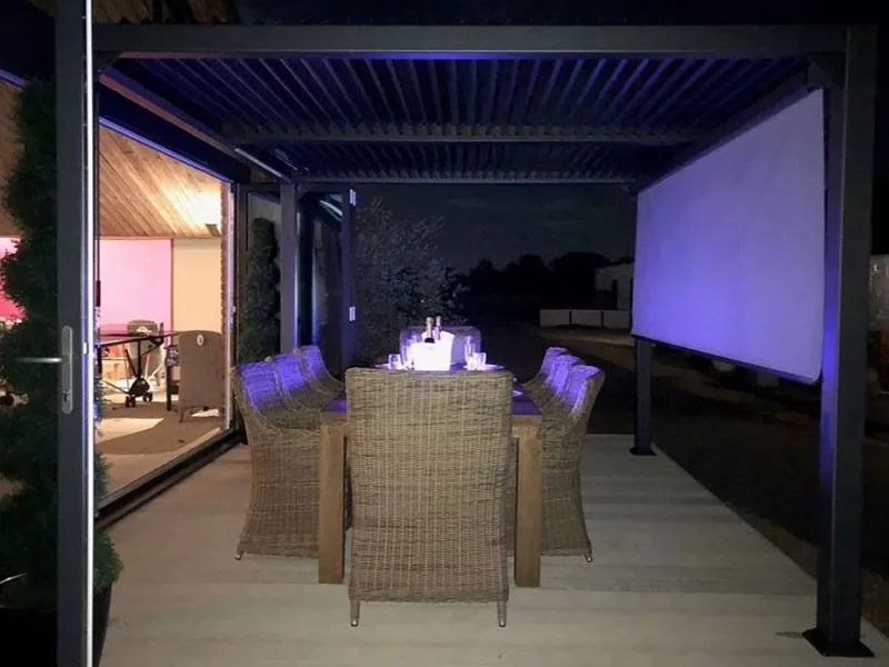 bioklimatska pergola gazebo za spa masažni bazen 3 x 4 m - slika 5