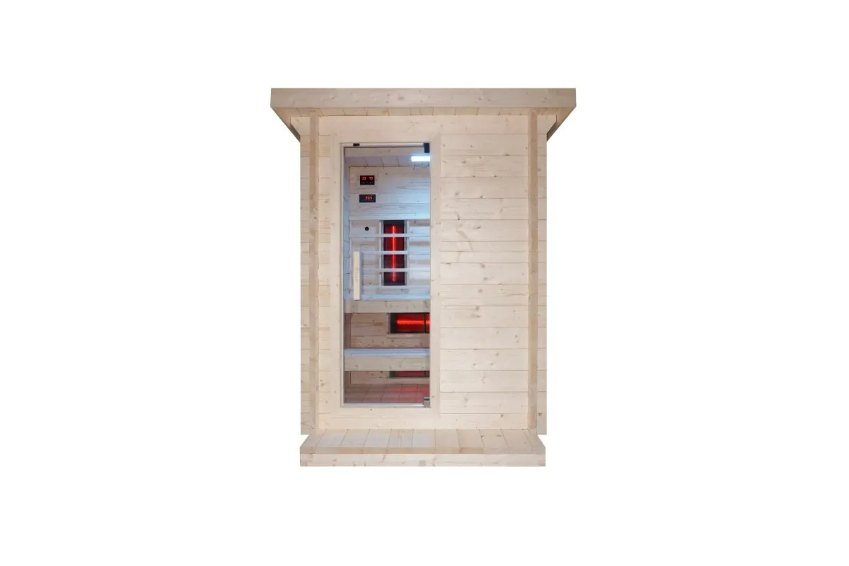 vanjska kombinirana sauna – infra + finska – 170 x 170 x 210 cm - slika 8