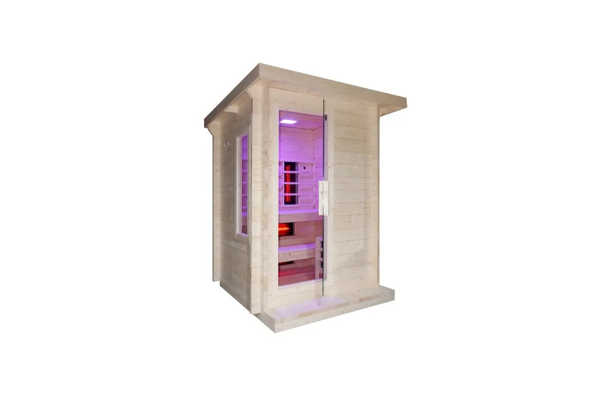 vanjska kombinirana sauna – infra + finska – 170 x 170 x 210 cm - slika 11
