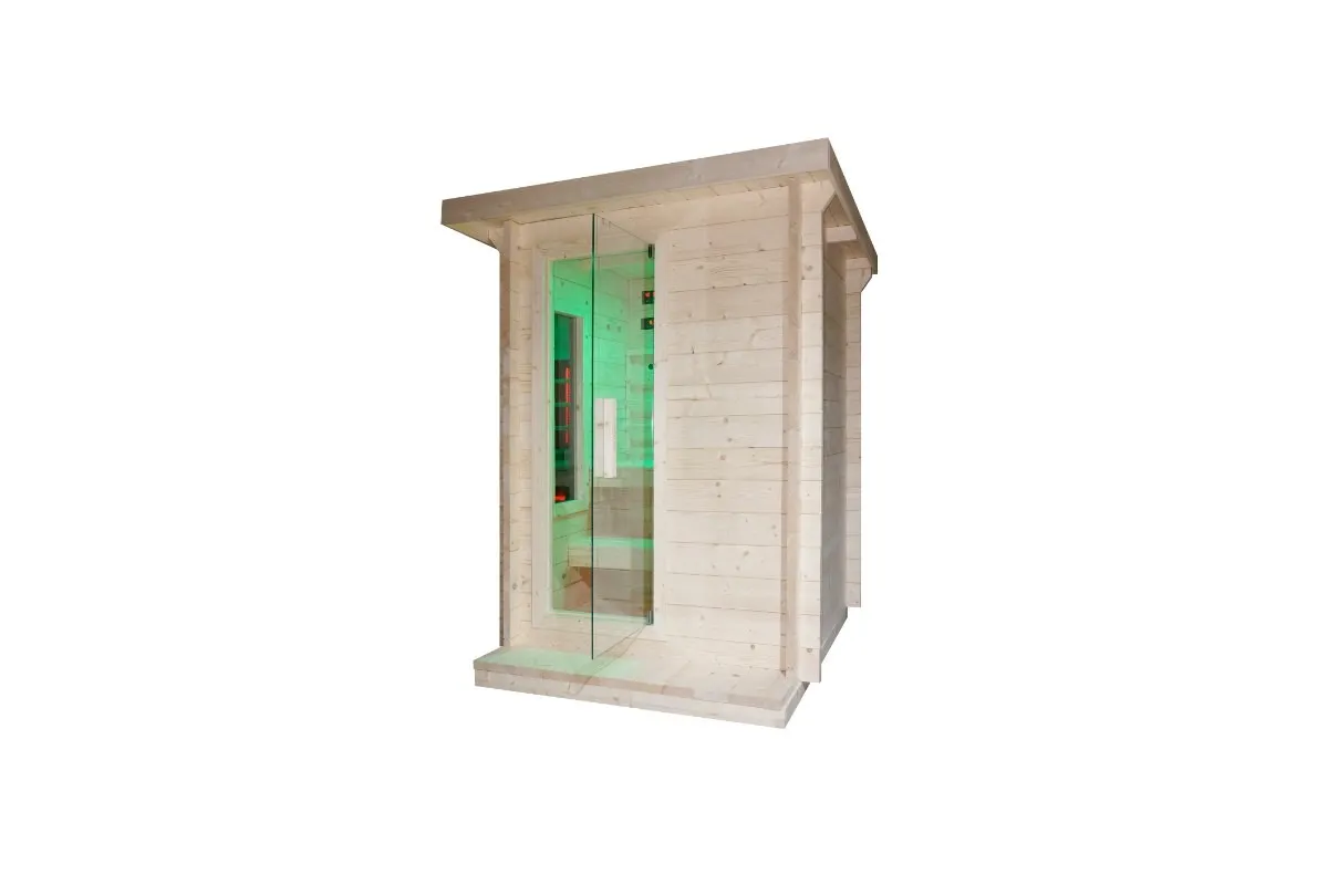vanjska kombinirana sauna – infra + finska – 170 x 170 x 210 cm - slika 2