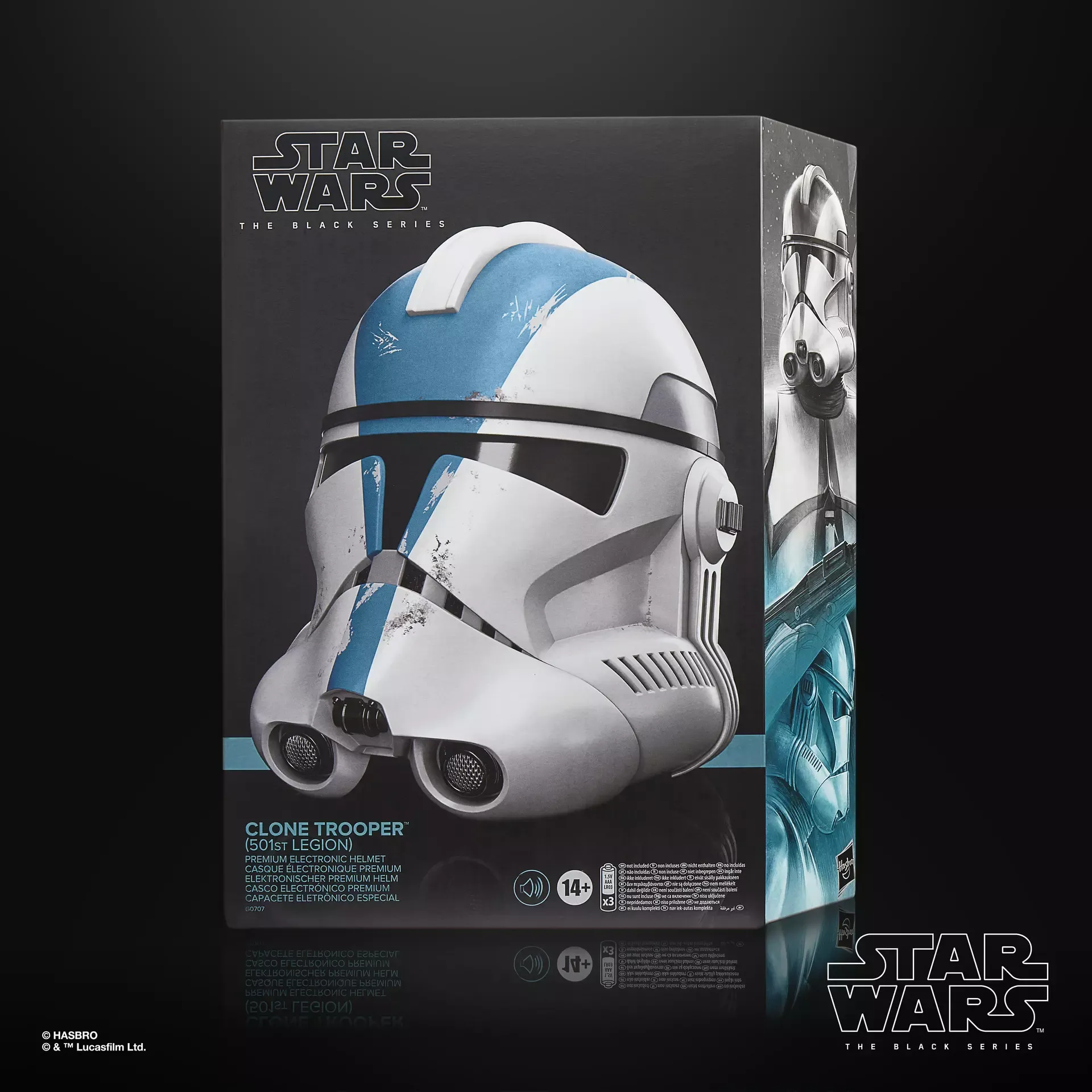 star wars – clone trooper (501st legion) electronic helmet - slika 10