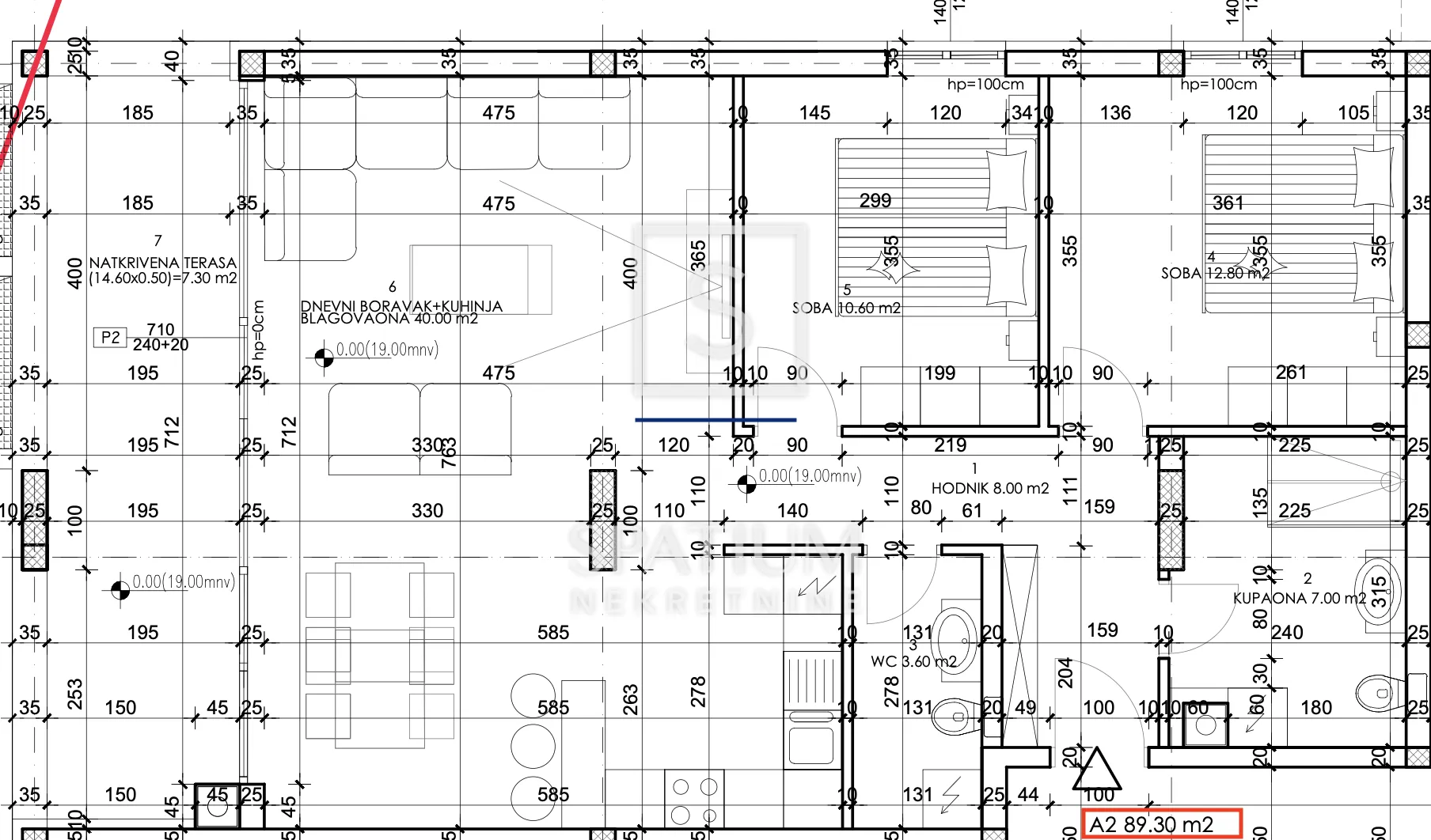 pula, dvosoban stan a2 u prizemlju 89.30 m2 - slika 4