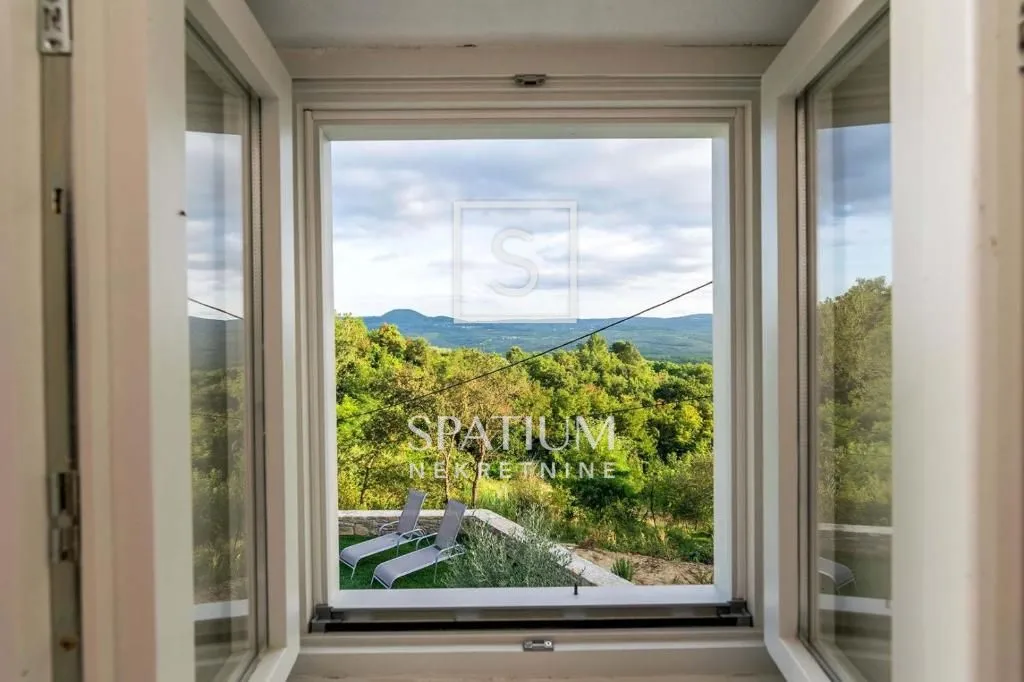 oprtalj, kamena kuća sa bazenom i panoramskim pogledom - slika 22