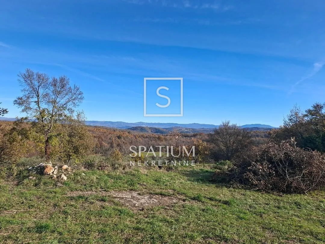 vižinada, okolica, zemljište s građevinskom dozvolom, panoramski pogled - slika 7