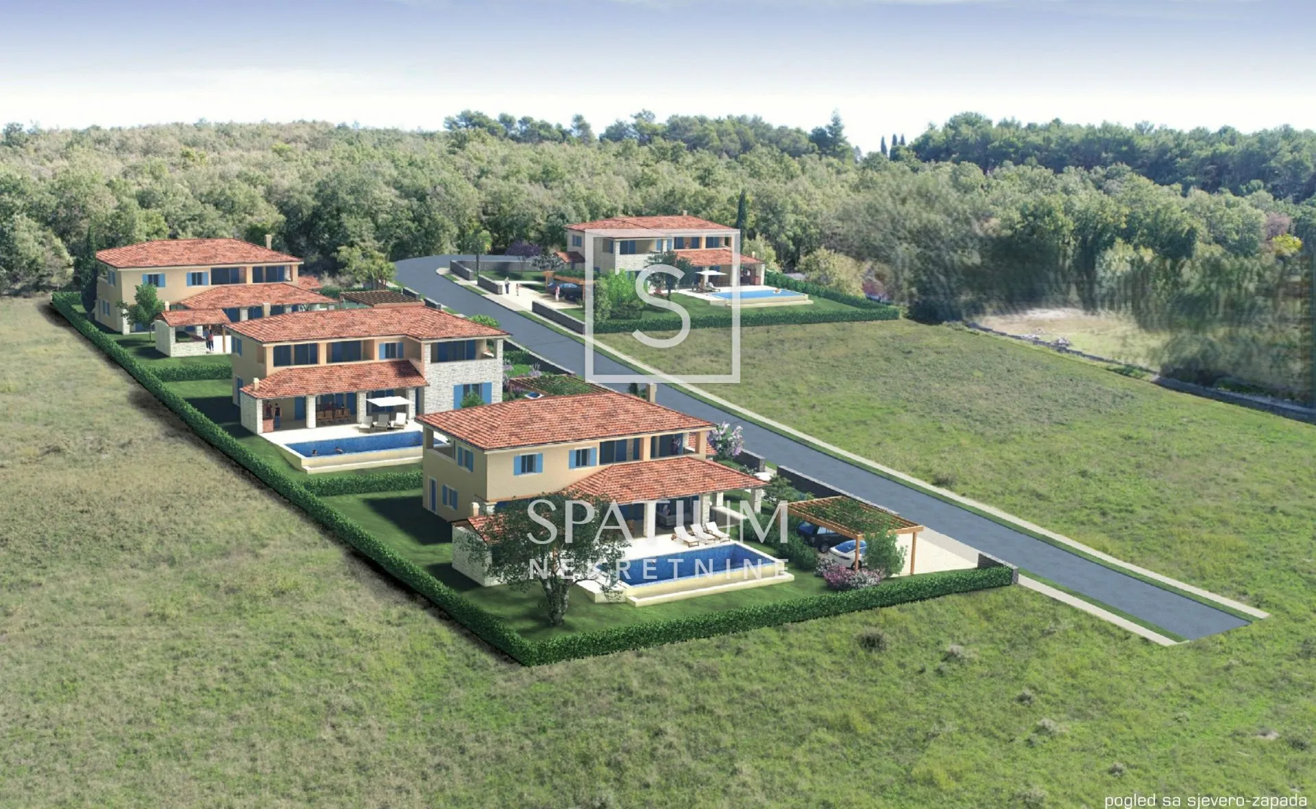Višnjan, Investicijski Projekt S 4 Građevinske Dozvole I Pogledom Na More