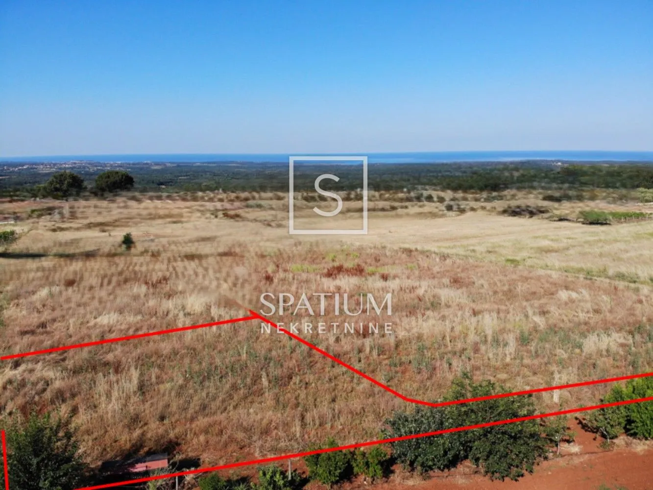 kaštelir, građevinsko zemljište sa pravomoćnom građevinskom dozvolom i panoramskim pogledom na more - slika 2