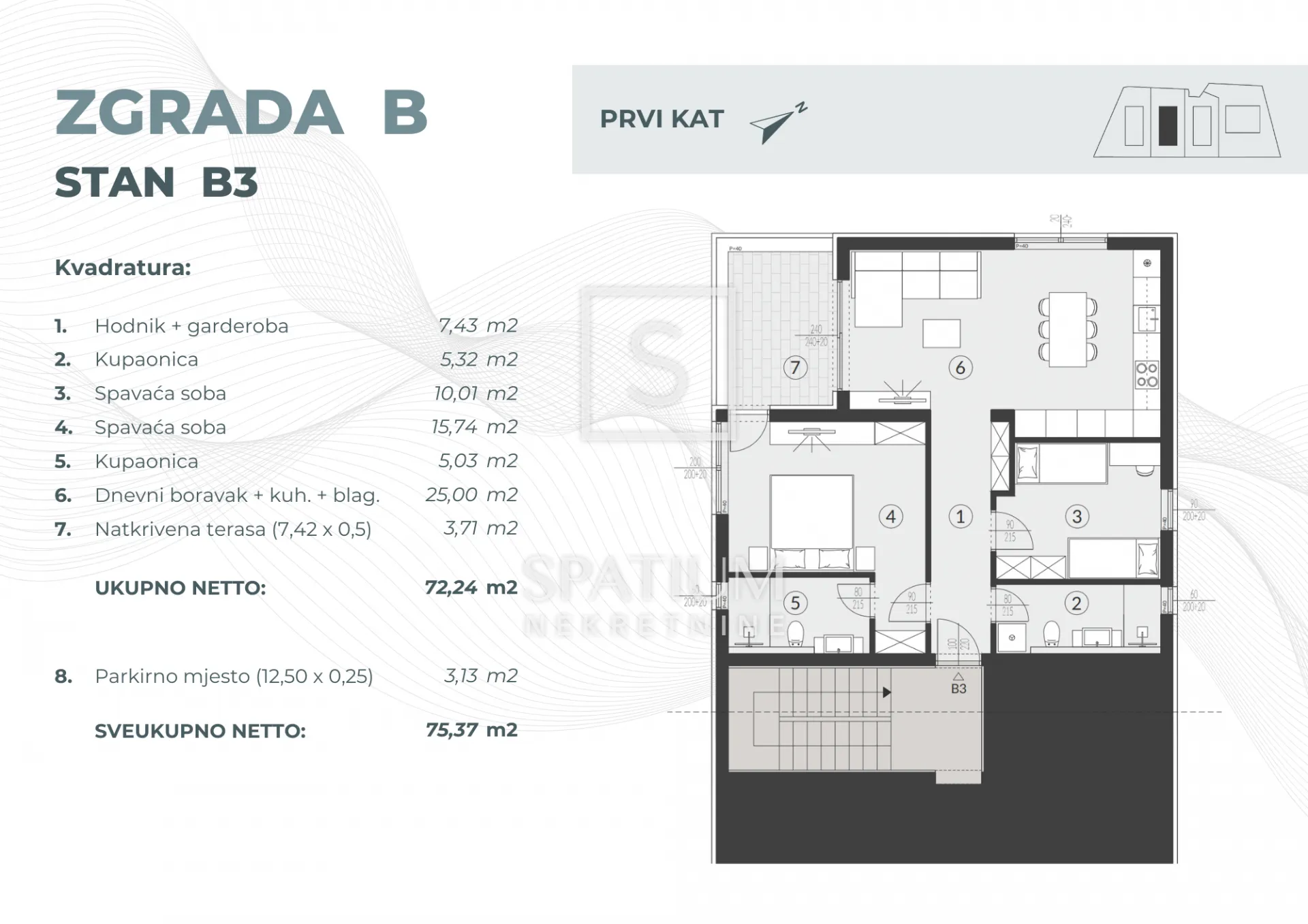 fažana, stan na 1. katu novogradnje - b3 - slika 2