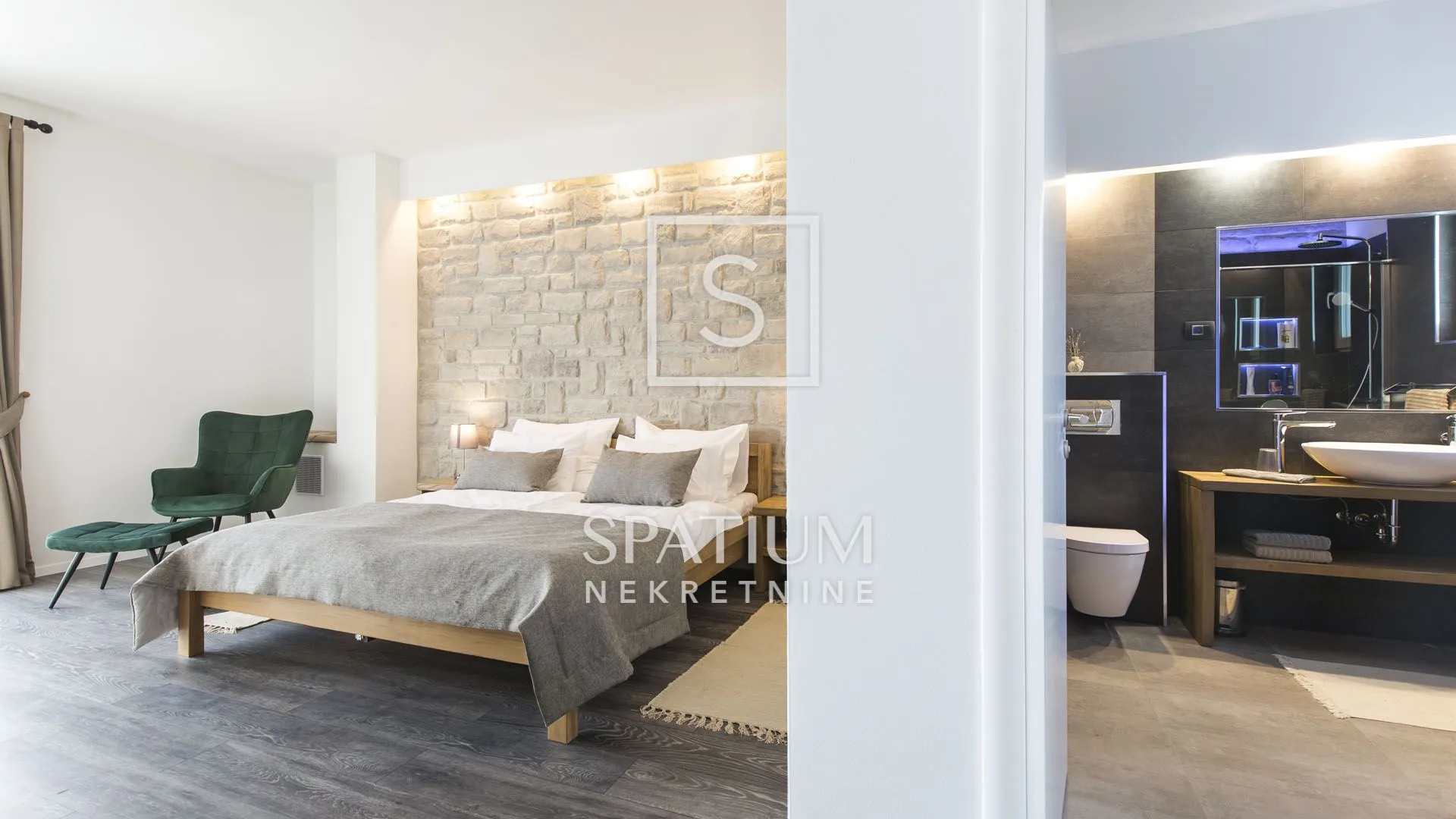 labin, luksuzna vila s wellnessom i pogledom na more - slika 14