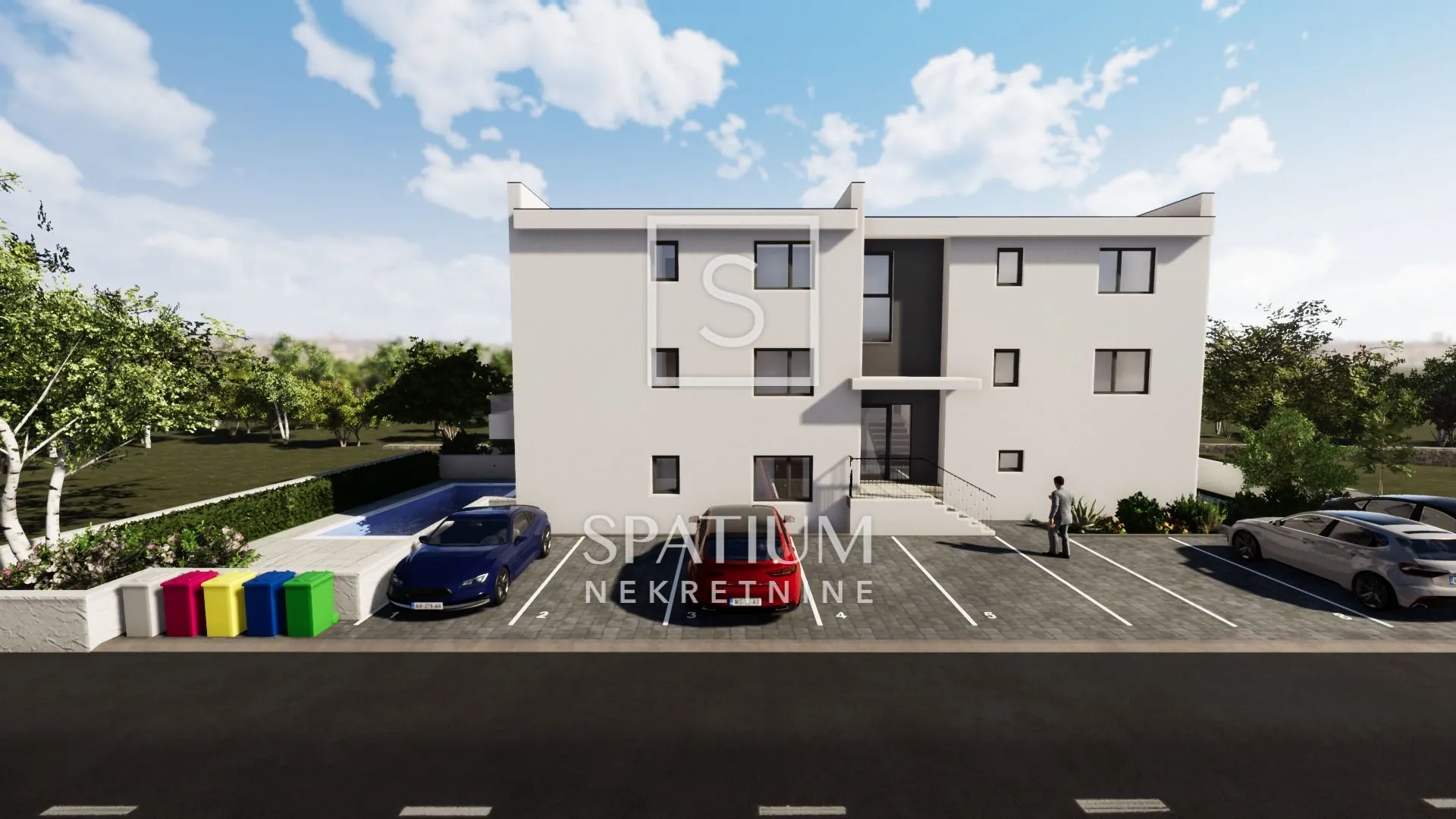 otok krk, malinska, stan u novogradnji + studio apartman - slika 3
