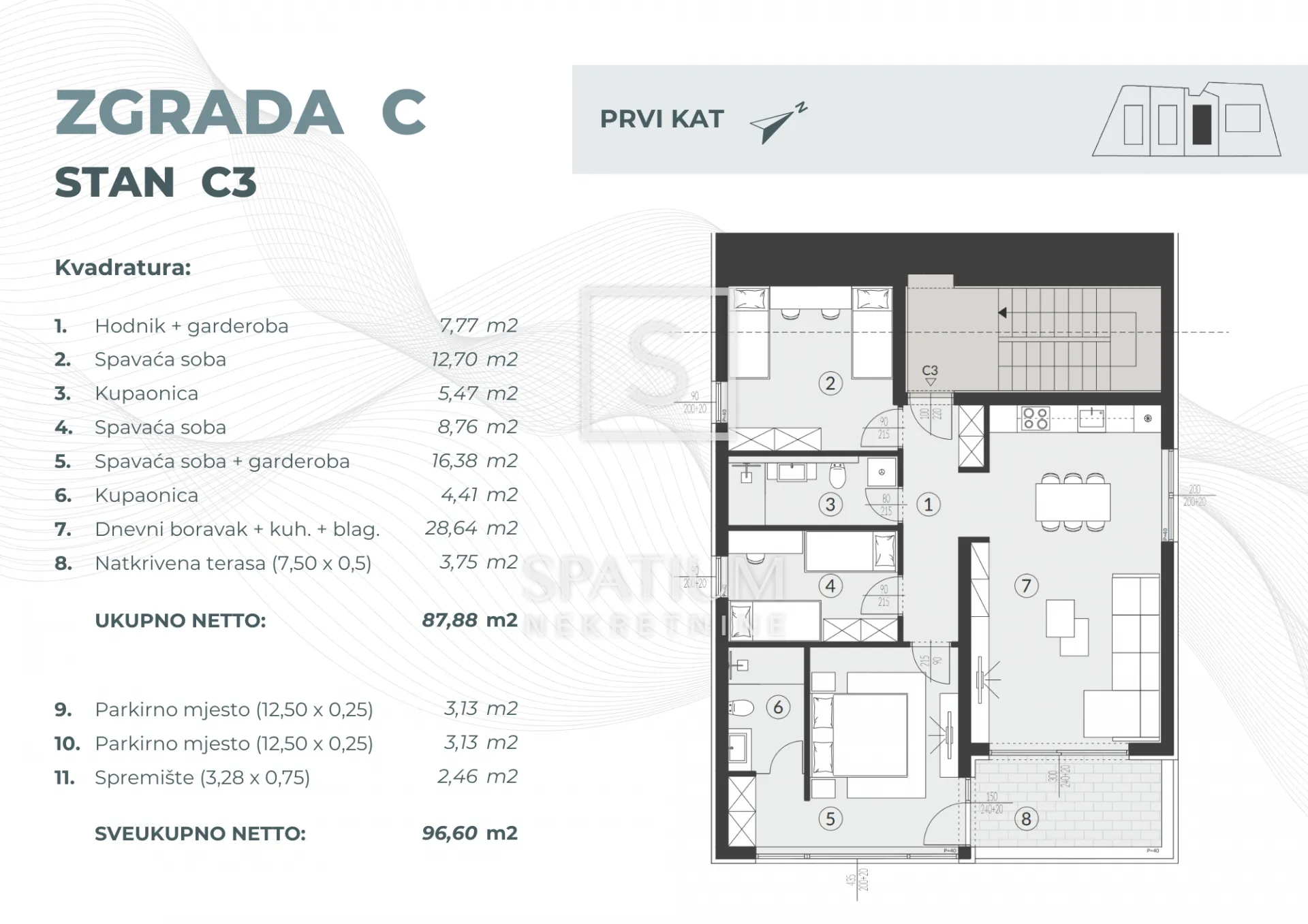 fažana, stan na prvom katu novogradnje - c3 - slika 2