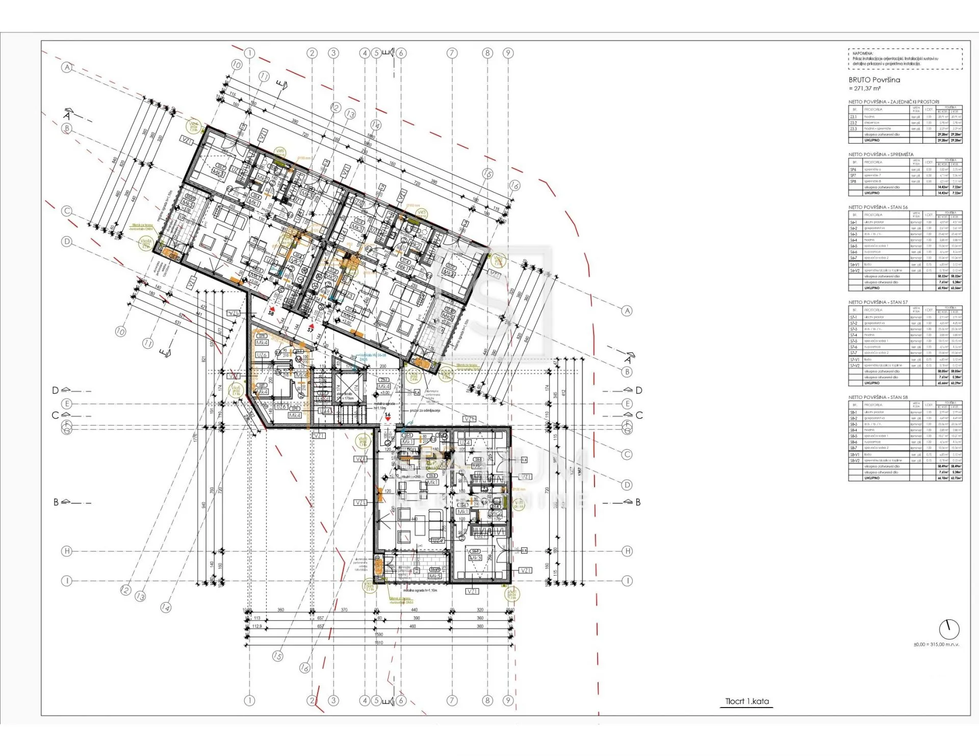 tinjan, građevinsko zemljište s projektom za 8 stanova - slika 15