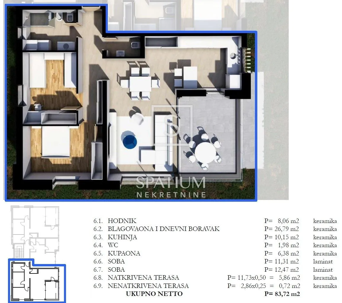 labin, dvosoban stan na prvom katu urbane vile - slika 3