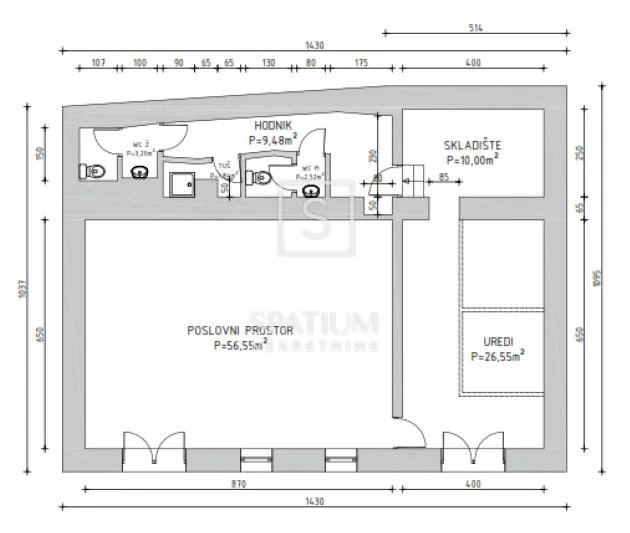 rijeka, poslovni prostor 117,90m2 - slika 1
