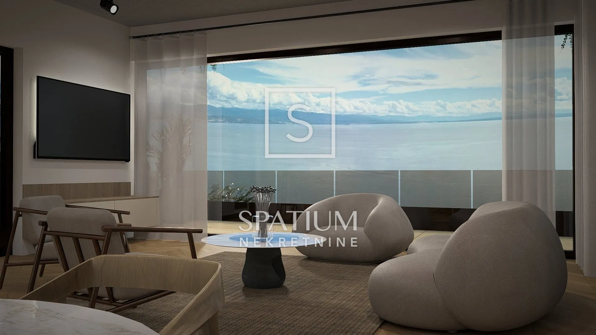 ičići, penthouse s privatnim krovnim bazenom - slika 6