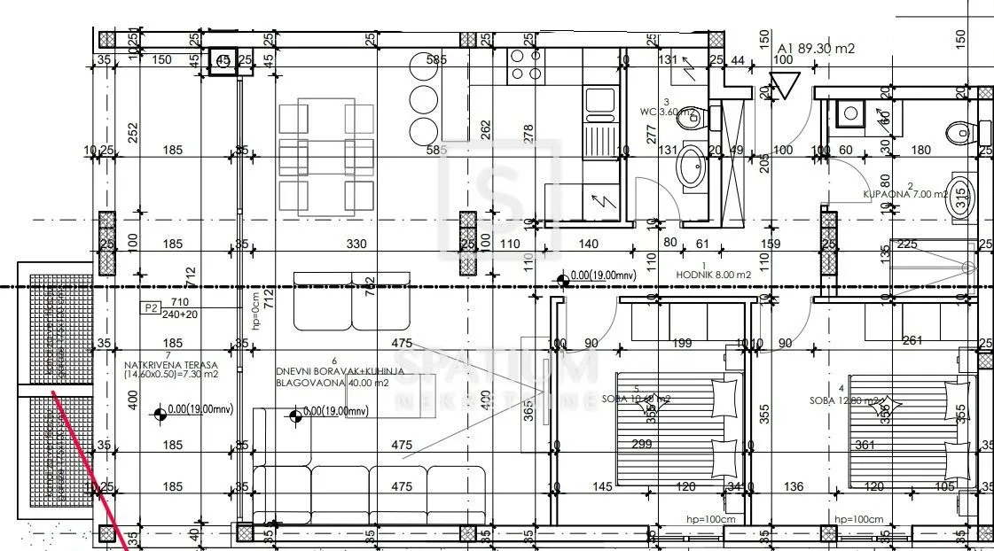 pula, dvosoban stan a1 u prizemlju 89.30 m2 - slika 4