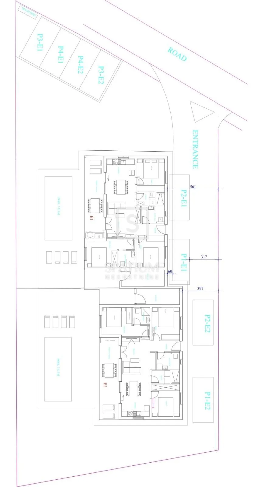 poreč, okolica, moderna dvojna kuća s bazenom - slika 5