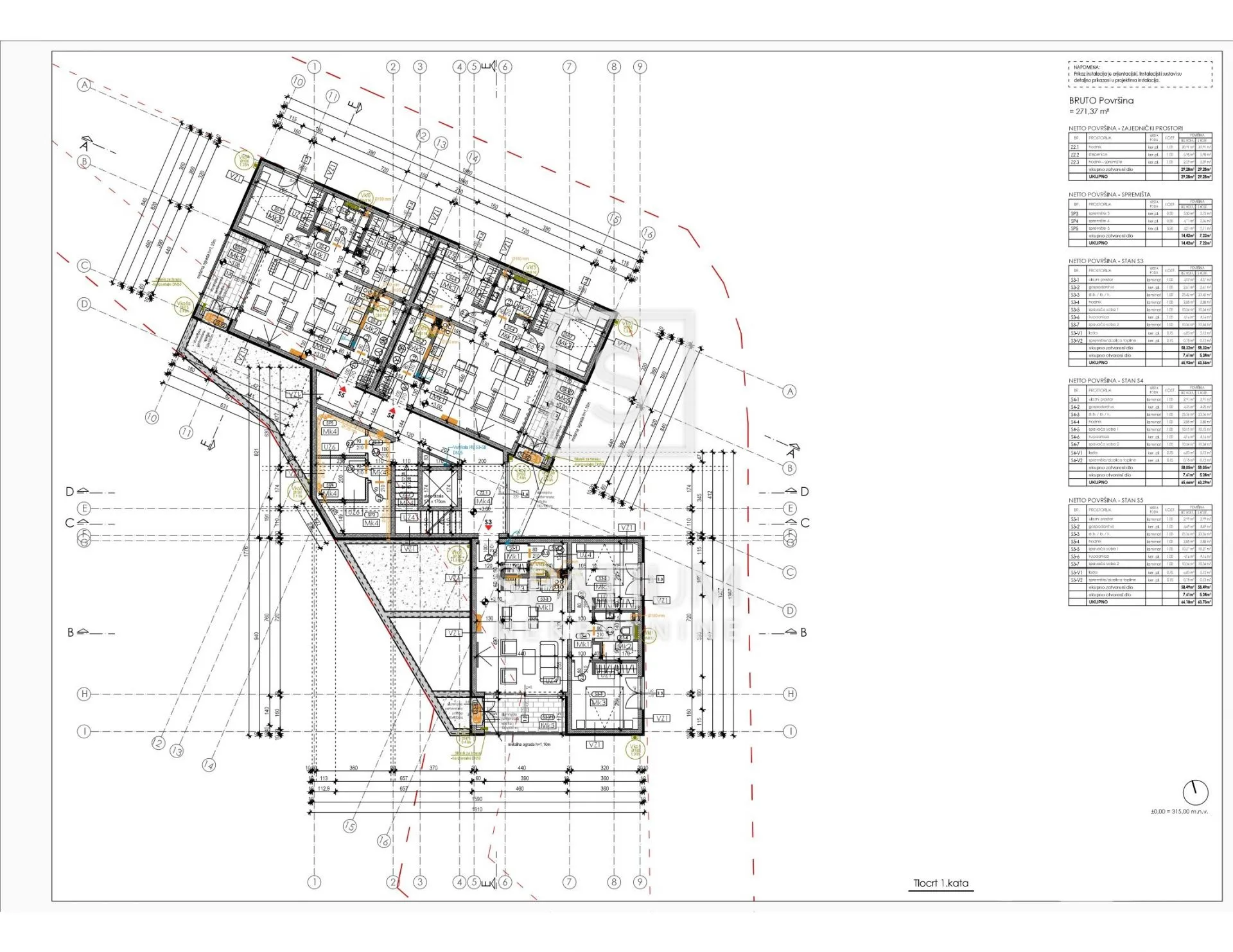 tinjan, građevinsko zemljište s projektom za 8 stanova - slika 14
