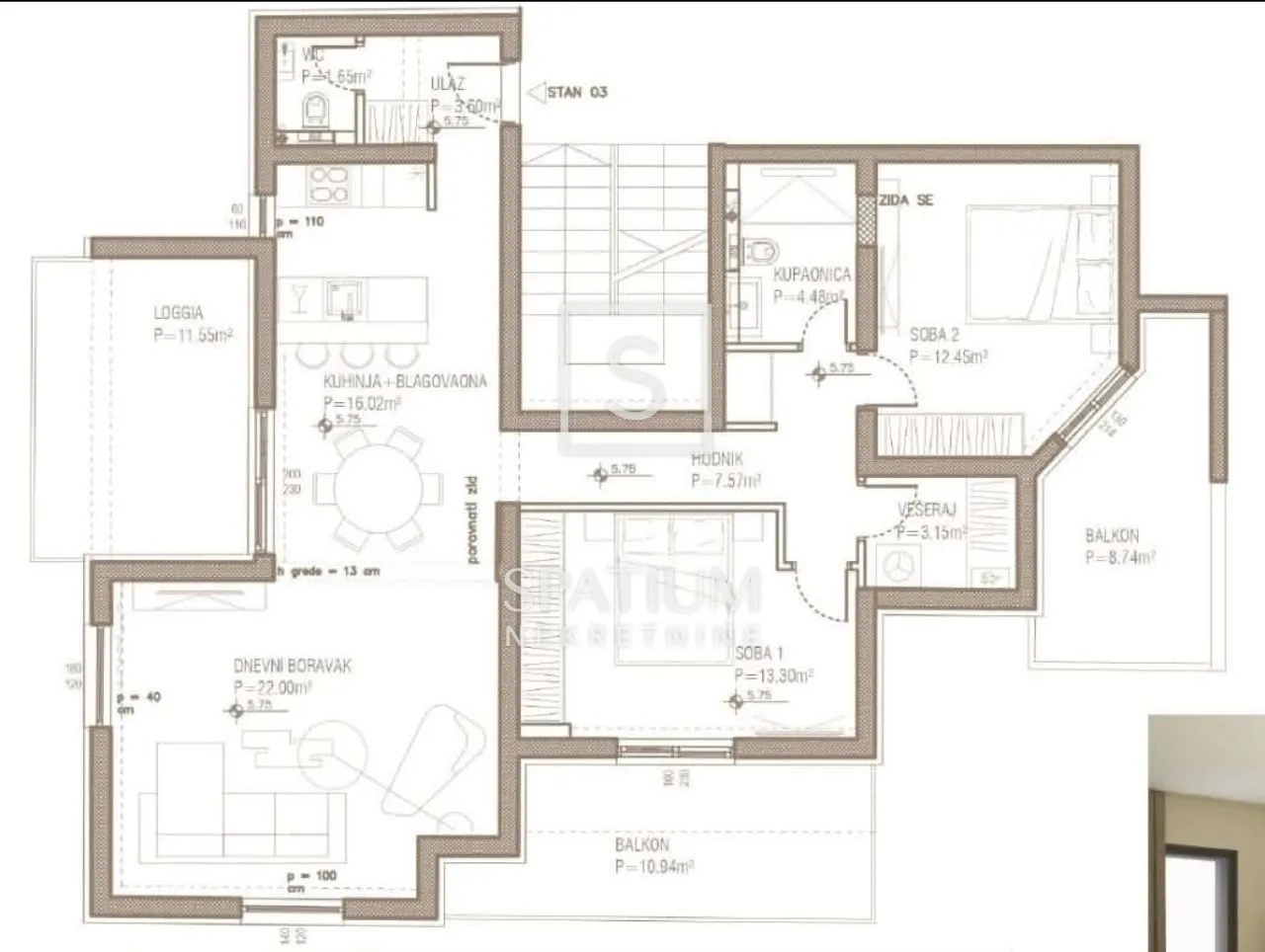 čiovo, okrug gornji, stan u nogradnji - slika 4