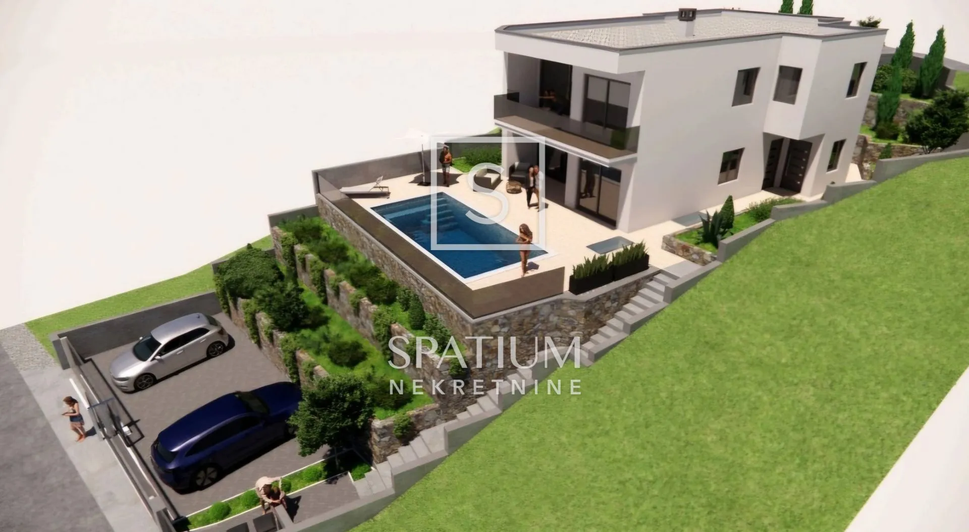 Crikvenica, Luksuzna Kuća Sa Dva Stana I Bazenom