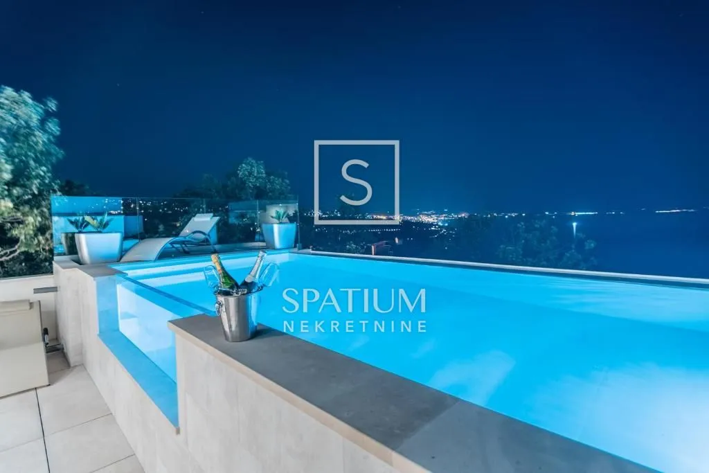 pobri, opatija, luksuzni troetažni stan s panoramskim pogledom - slika 13