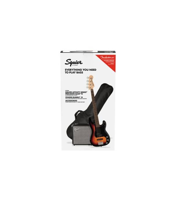 squier affinity pack pj-bass lrl 3ts+rumble 15+navlaka+pribor+bas git. - slika 2