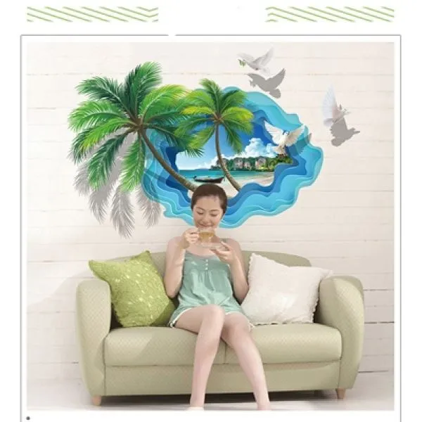 zidna naljepnica - coconut trees - slika 2
