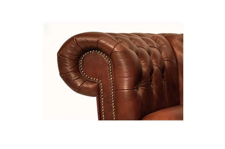 chesterfield dvosjed first class leather | 2-sjedišta | cloudy caramel - slika 4