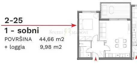 stan umag, 1s+db, parking, spremište u cijeni (2-25) - slika 6