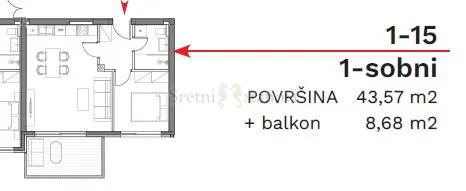 stan umag, 1s+db, parking, spremište u cijeni (1-15) - slika 6