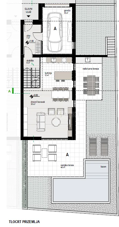 kostrena - dvojna kuća p+kat+krovna terasa - slika 9