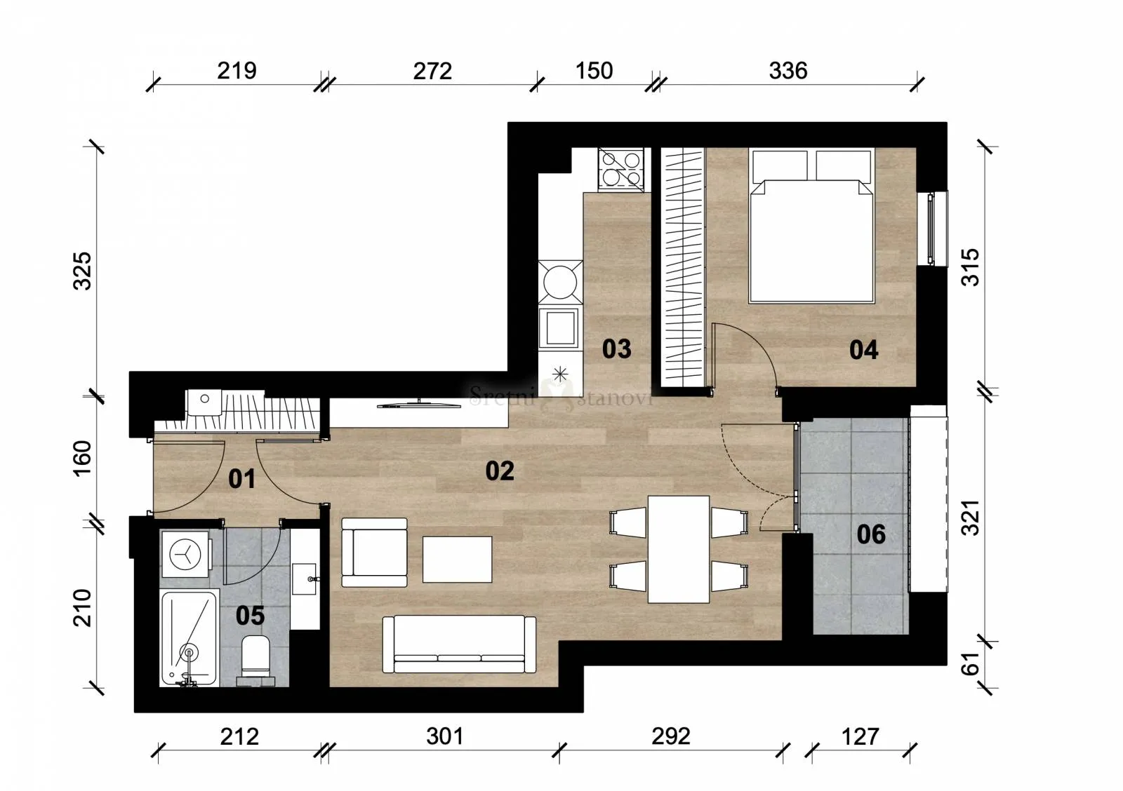 stan novogradnja stenjevec, zagreb, 1s+db, penthouse, donje vrapče - slika 2