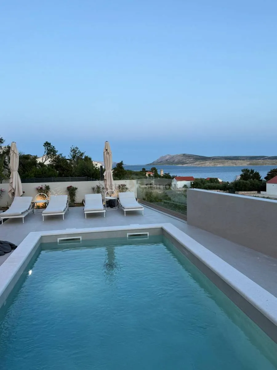 luksuzna kuća caska, pogled na more, bazen, sauna, otok pag - slika 1