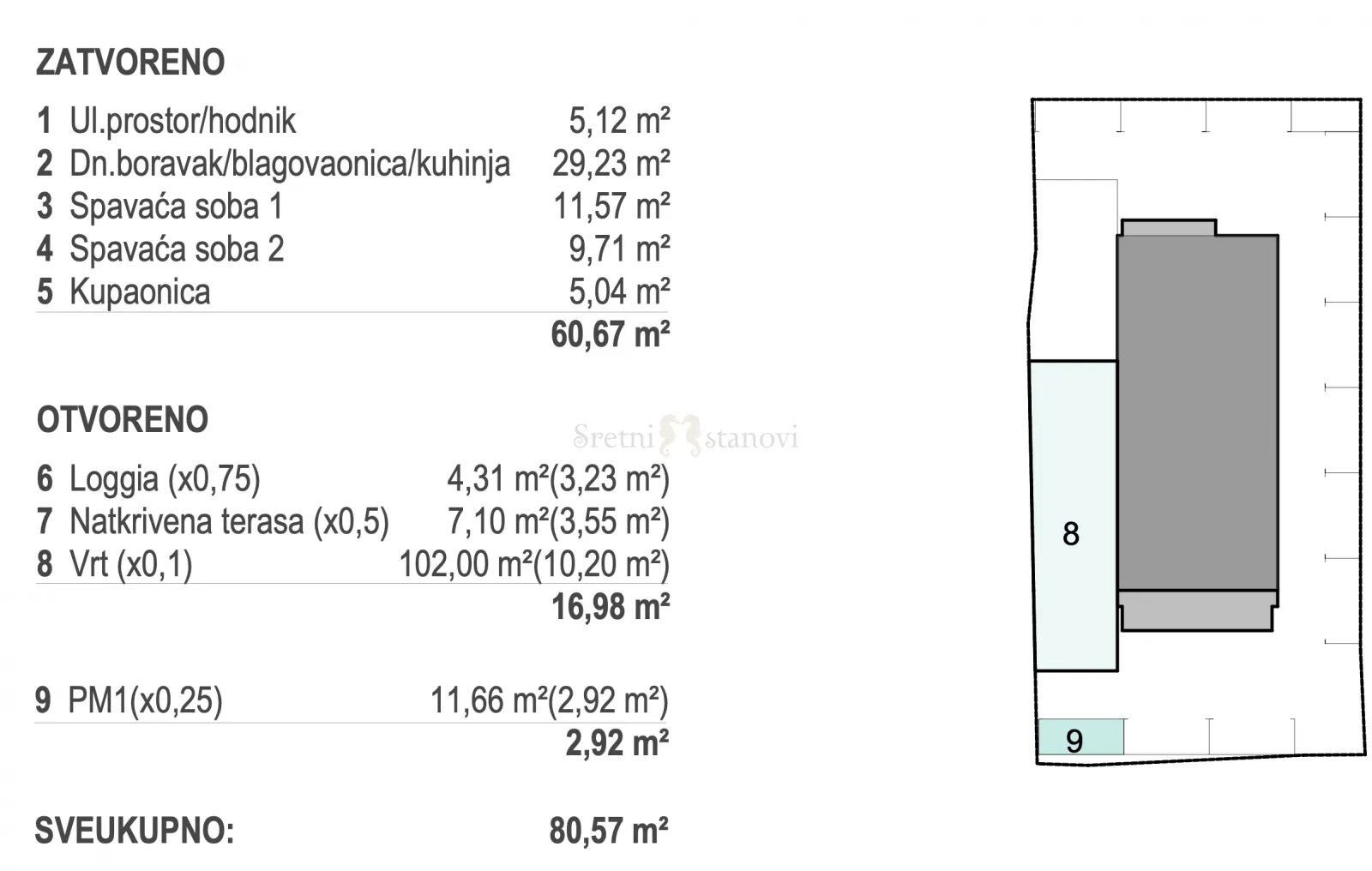 stan apartman mandre, 2s+db, blizina mora, otok pag, novogradnja - slika 3