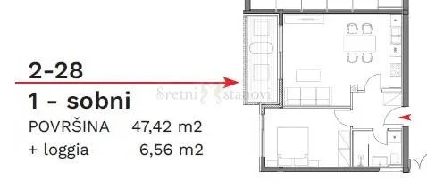 stan umag, 1s+db, parking, spremište u cijeni (2-28) - slika 6