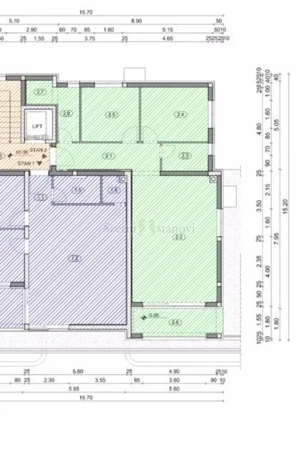 costabella, 2s+db, 85 m2+ vrt 60 m2, moderan stan s pogledom - slika 14