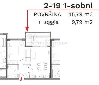 stan umag, 1s+db, parking, spremište u cijeni (2-19) - slika 6