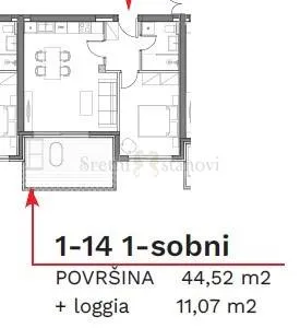 stan umag, 1s+db, parking, spremište u cijeni (1-14) - slika 6