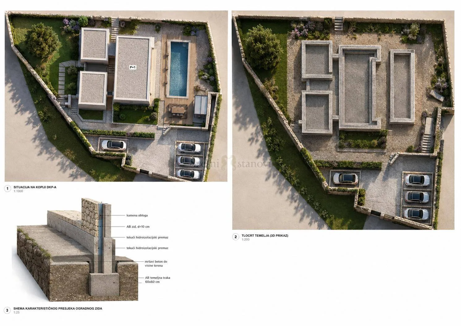 građevinsko zemljište sa projektom za vilu, potočnica, otok pag - slika 4
