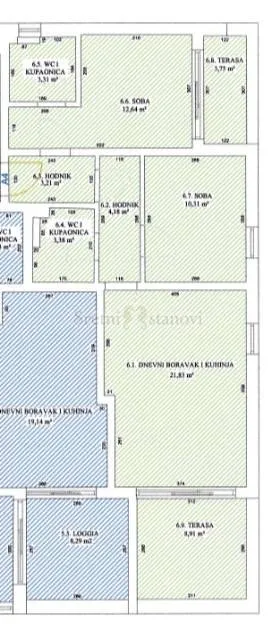 stara novalja, 2s+db, s balkonom i parkingom,novogradnja - slika 11