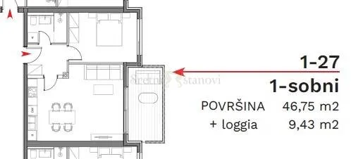 stan umag, 1s+db, parking, spremište u cijeni (1-27) - slika 6