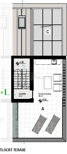 kostrena - dvojna kuća p+kat+krovna terasa - slika 11